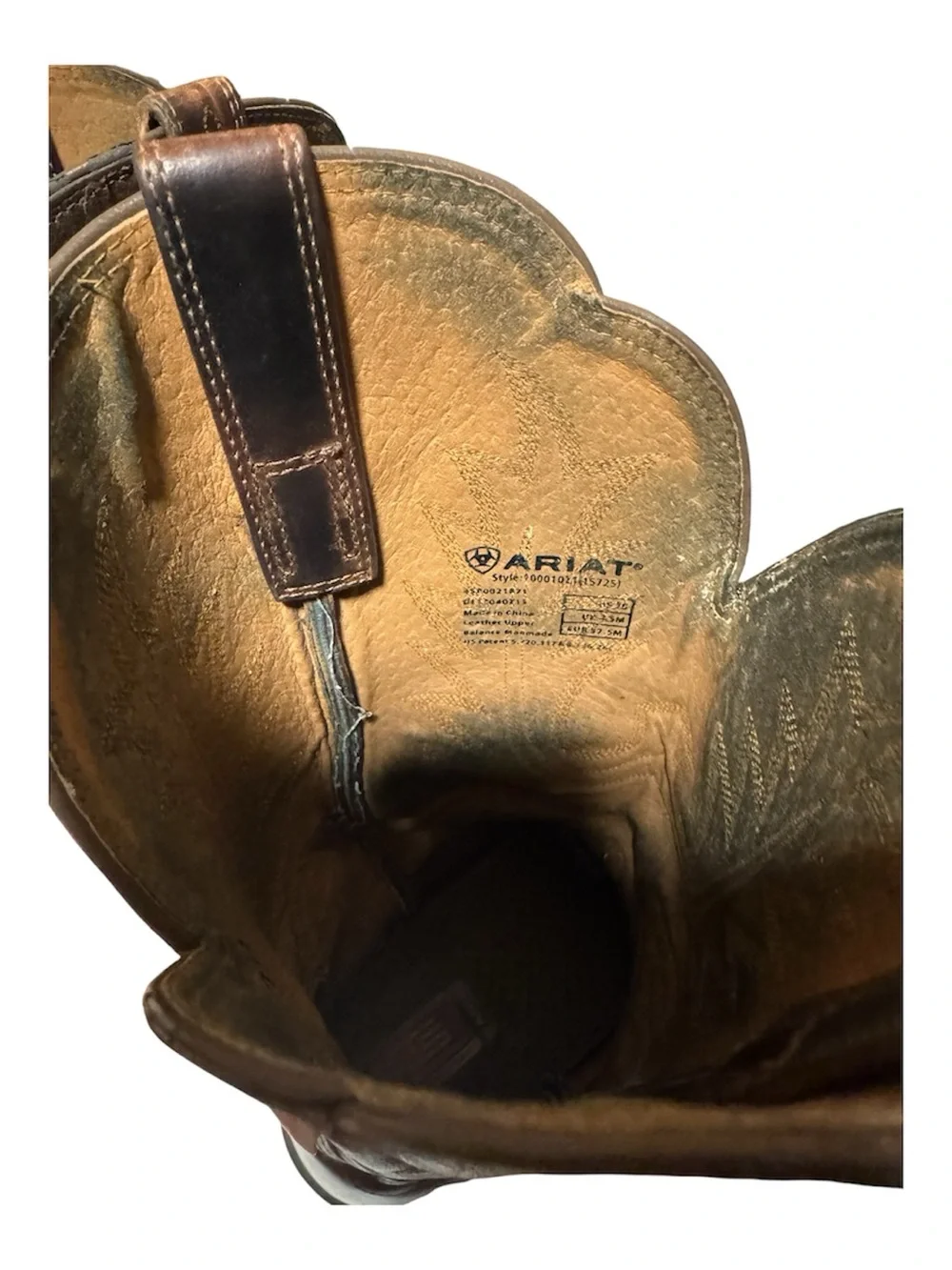 Ariat Women’s Heritage Brown Leather Western Cowboy Boots with Embroidery - 7B - Picture 8 of 9